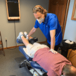 Dr.Kroener applying flexion distraction